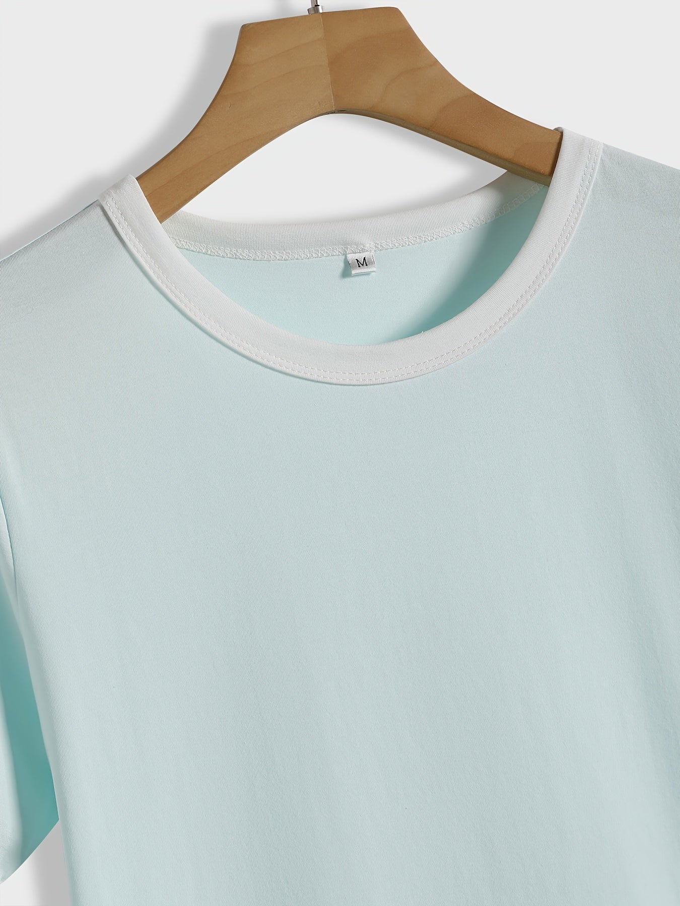 [Women's Casual Summer T-Shirts] Loose Crew Neck T-shirt, Casual Simple Short Sleeve Summer T-Shirts Tops, Women's Clothing