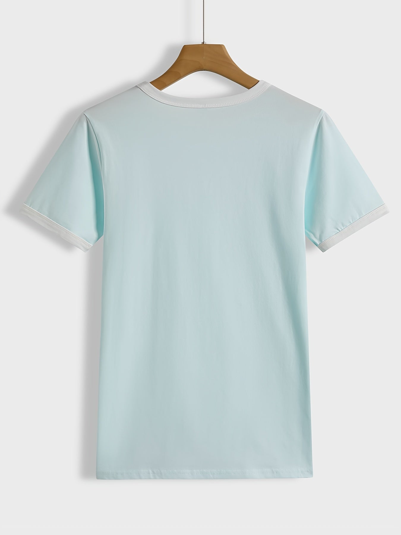[Women's Casual Summer T-Shirts] Loose Crew Neck T-shirt, Casual Simple Short Sleeve Summer T-Shirts Tops, Women's Clothing